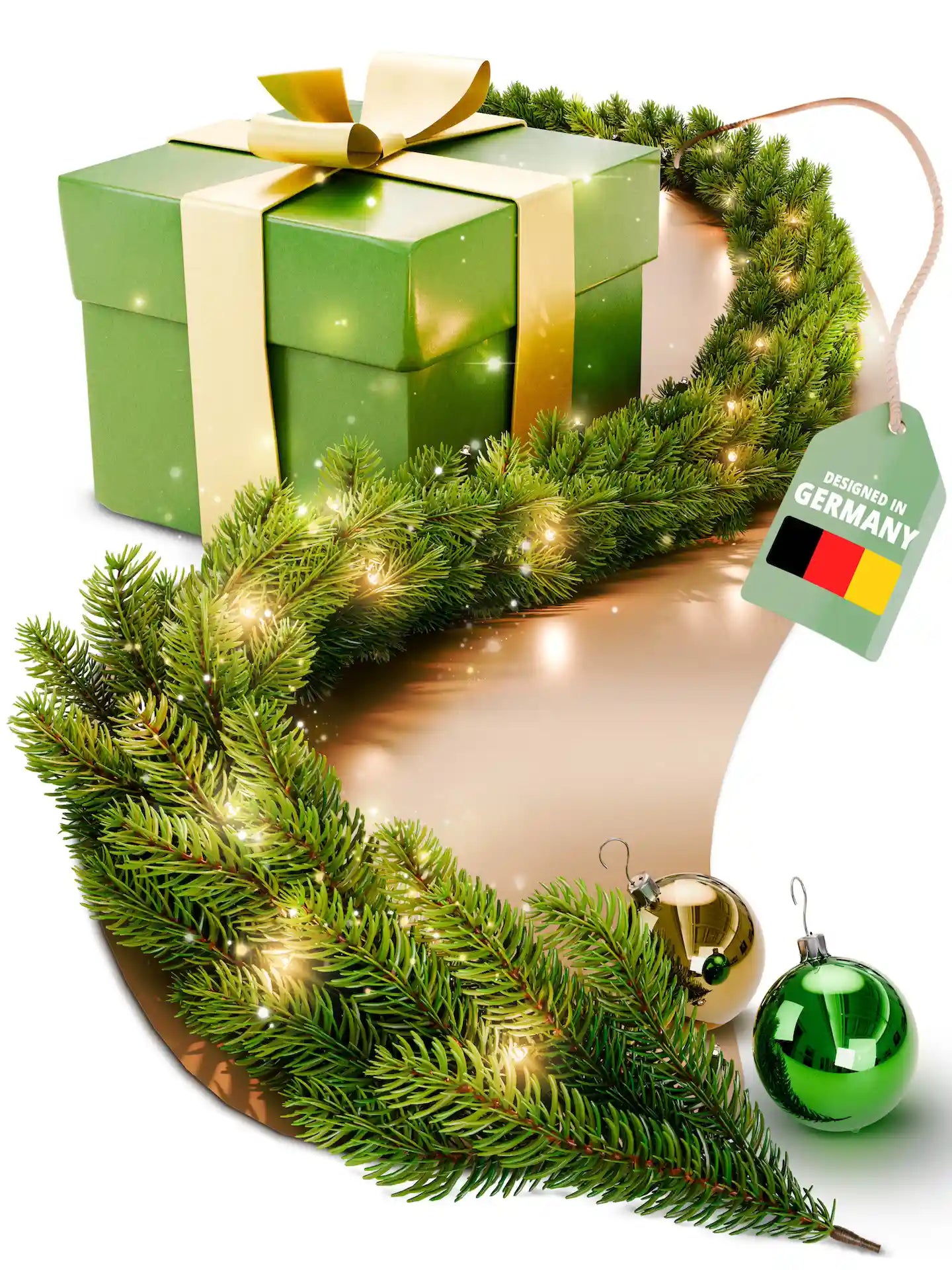 ArtiTree Weihnachtsgirlande mit integrierten LEDs
