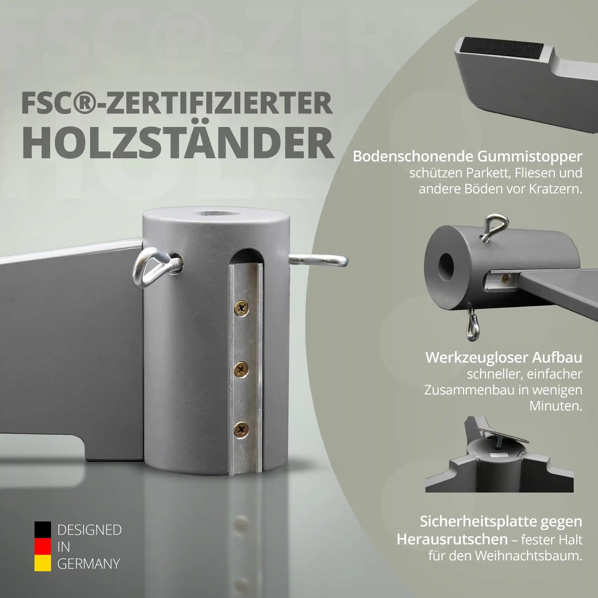 FSC®-zertifizierter Holzständer für künstlichen Weihnachtsbaum von ArtiTree