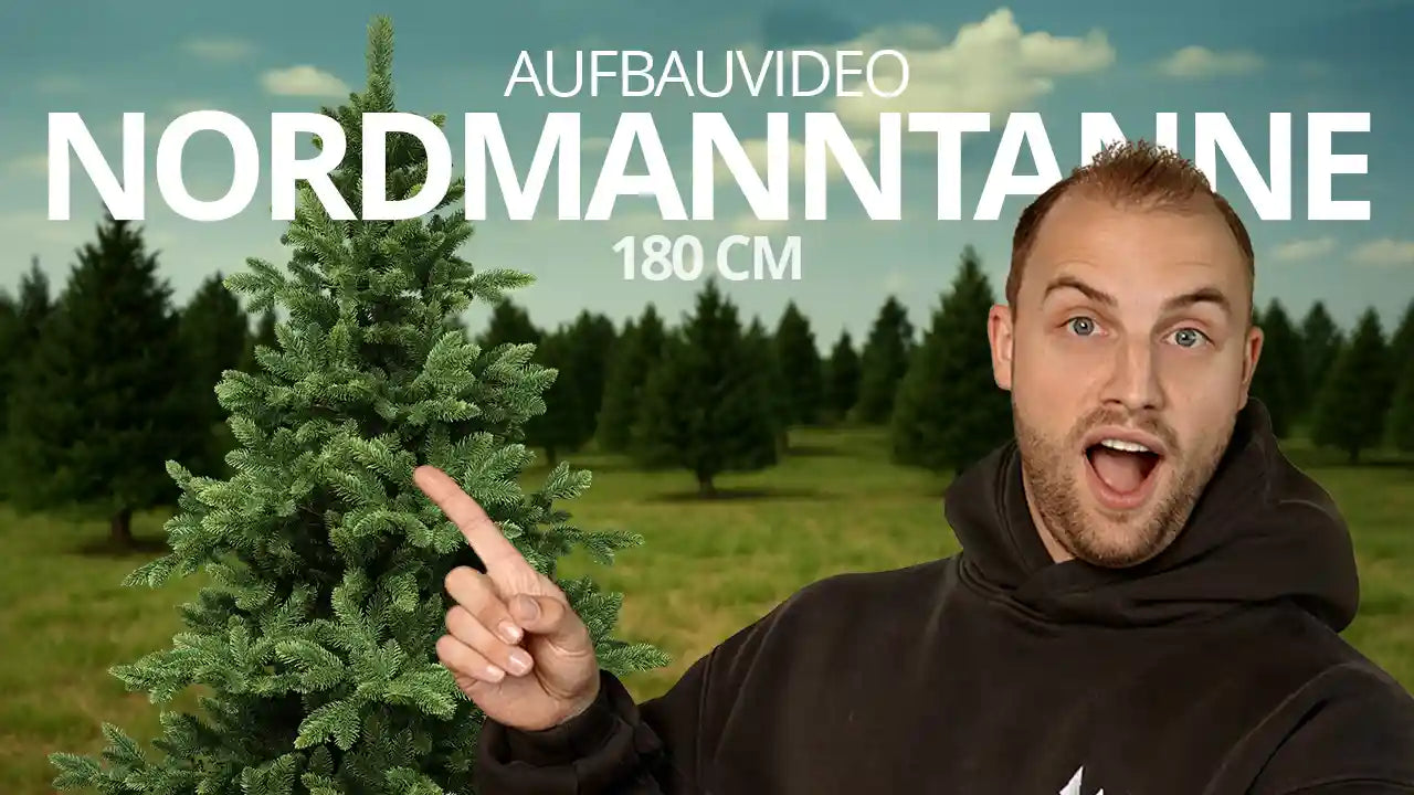 Load video: Aufbauvideo Künstlicher Weihnachtsbaum Nordmanntanne 180 cm – ArtiTree