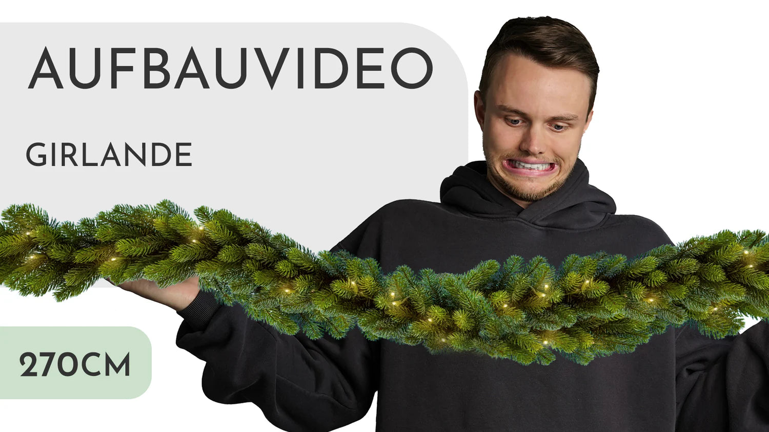 Load video: Aufbauvideo Weihnachtsgirlande – ArtiTree