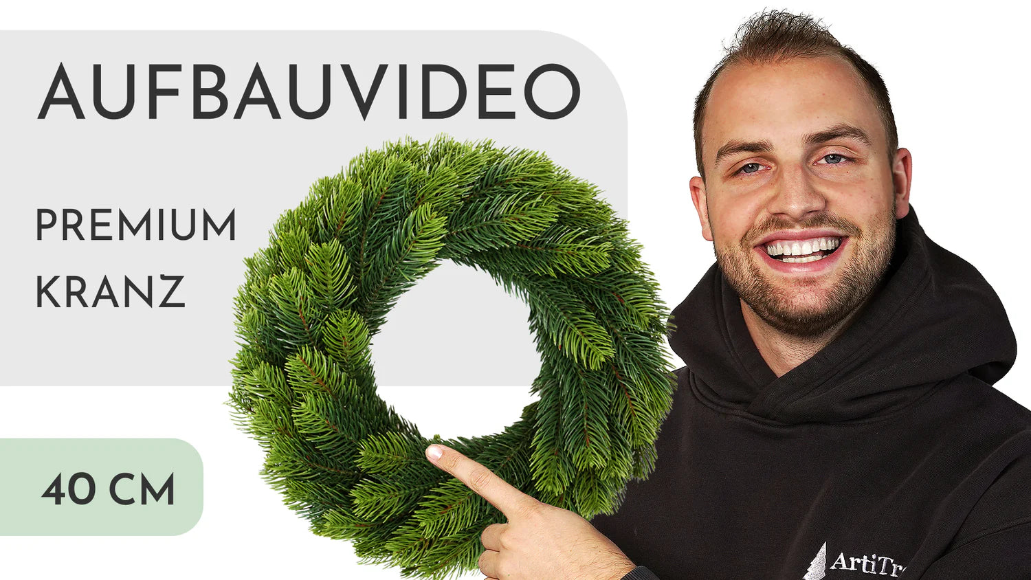 Load video: Aufbauvideo Weihnachtskranz – ArtiTree